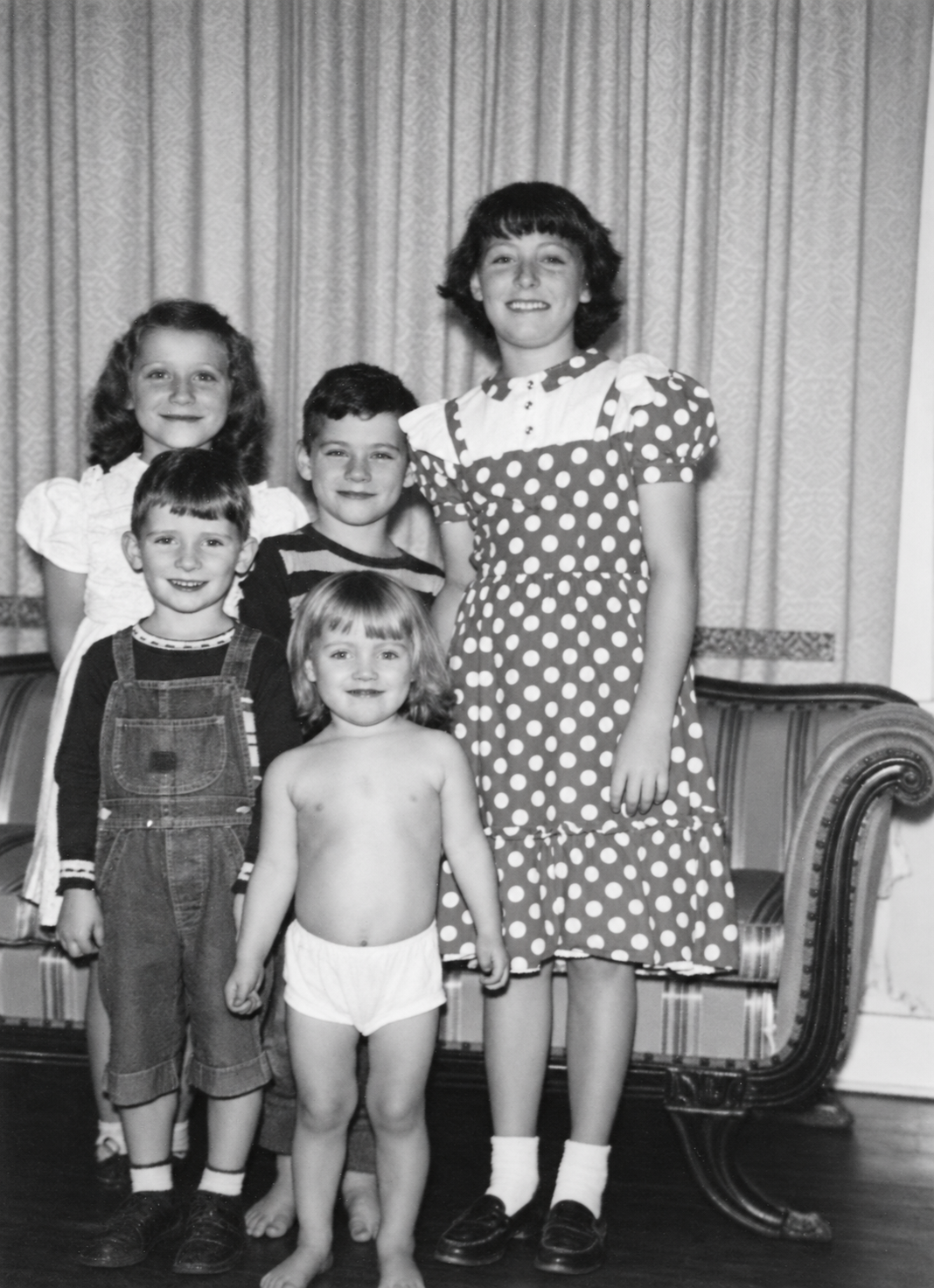 Ivana Sue Birdwell Anderson as a child — top-left detail from a HIM-restored group photograph