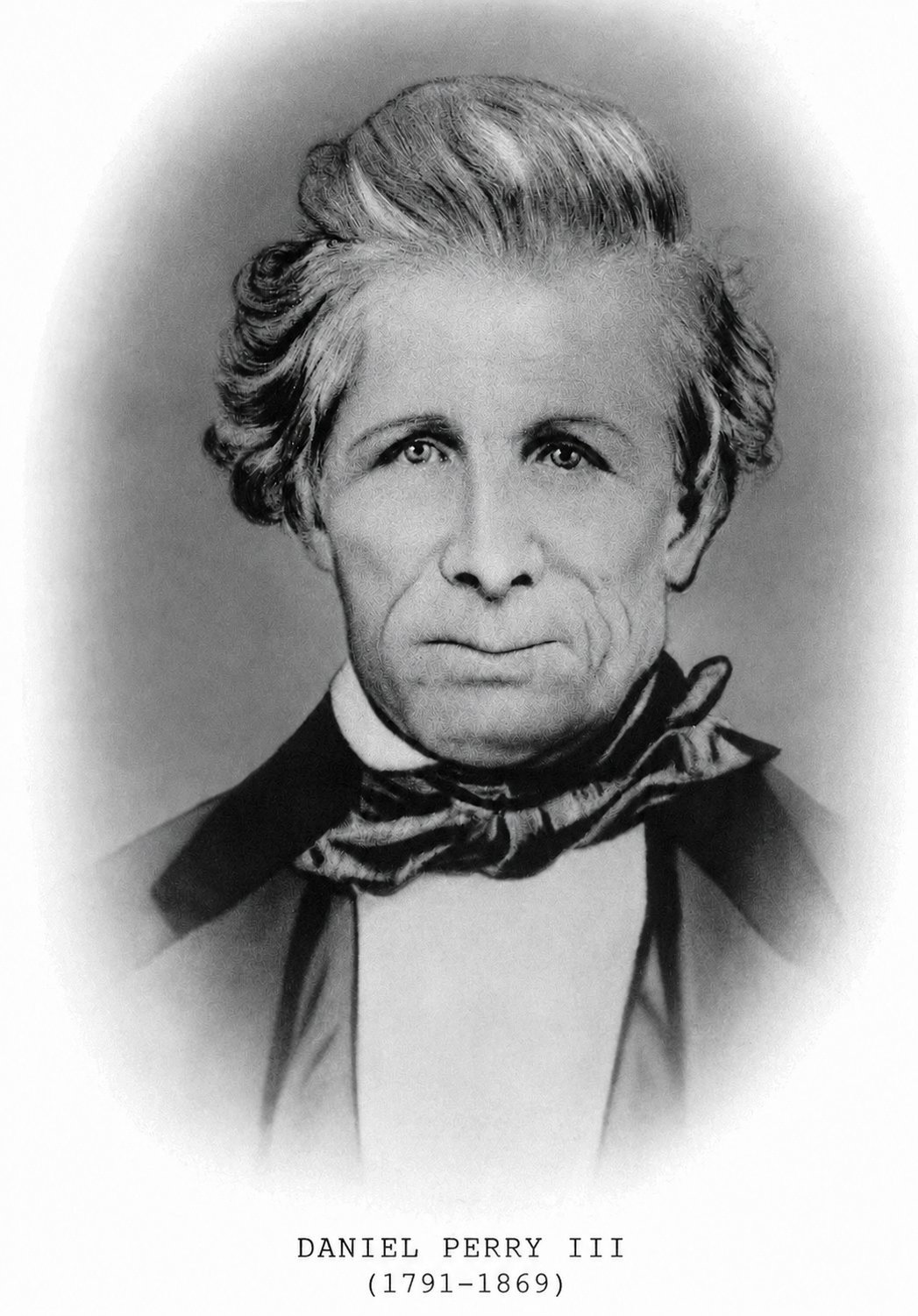 Interpretive historical portrait of Daniel Perry III