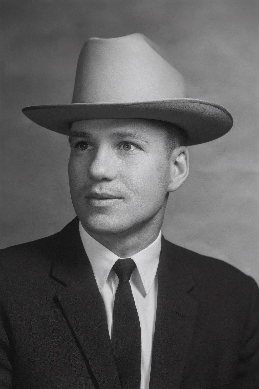 Billy Joe Hollingsworth Sr. — detail from Billy Joe Hollingsworth Sr. in a cowboy hat