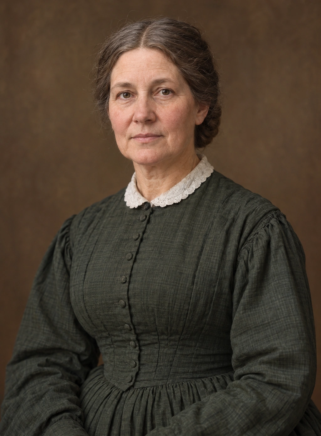 Imagined likeness of Jane Hogue Hamblen Perry; modern artistic interpretation