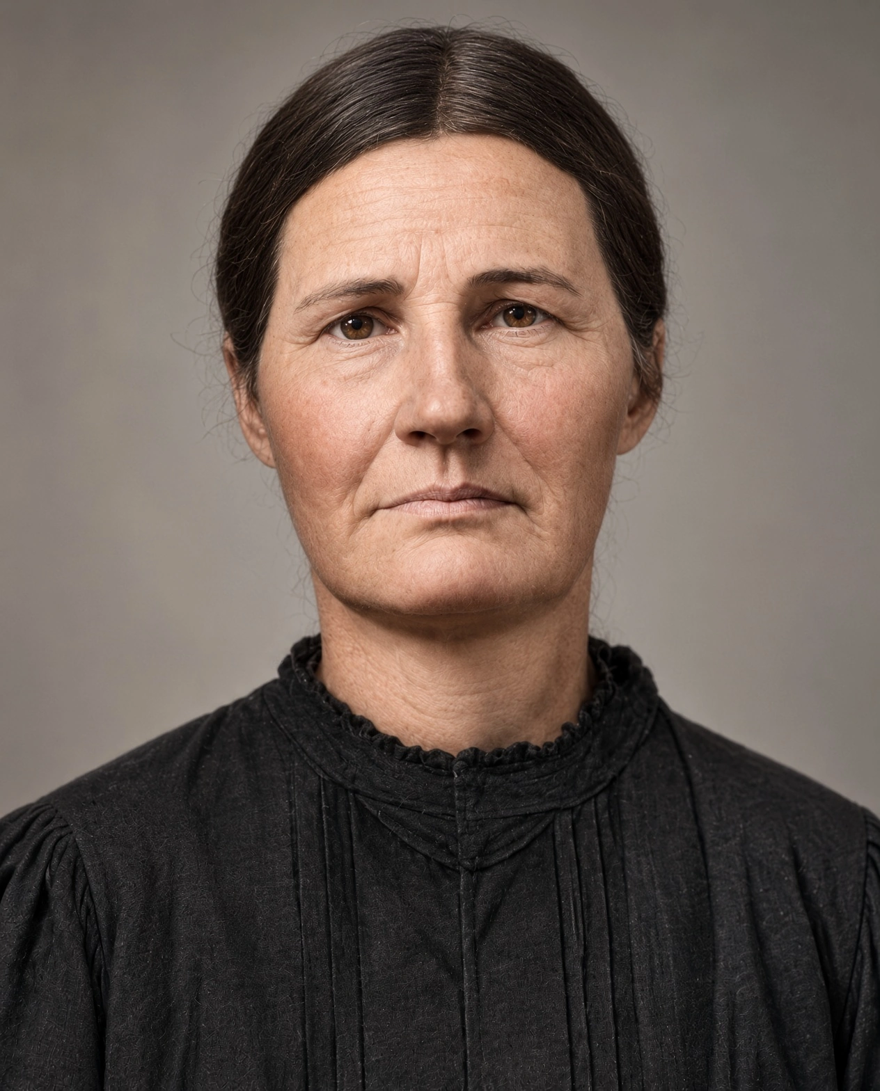 Reconstructed likeness of Sarah Ann Courtney Perry; modern artistic interpretation