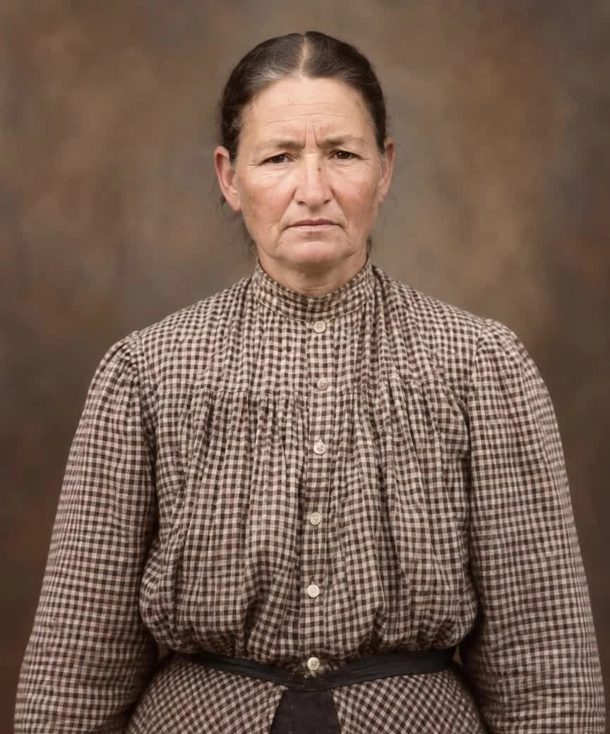 Reconstructed animated portrait of Elizabeth “Lizzie” Perry Marsh; modern artistic interpretation