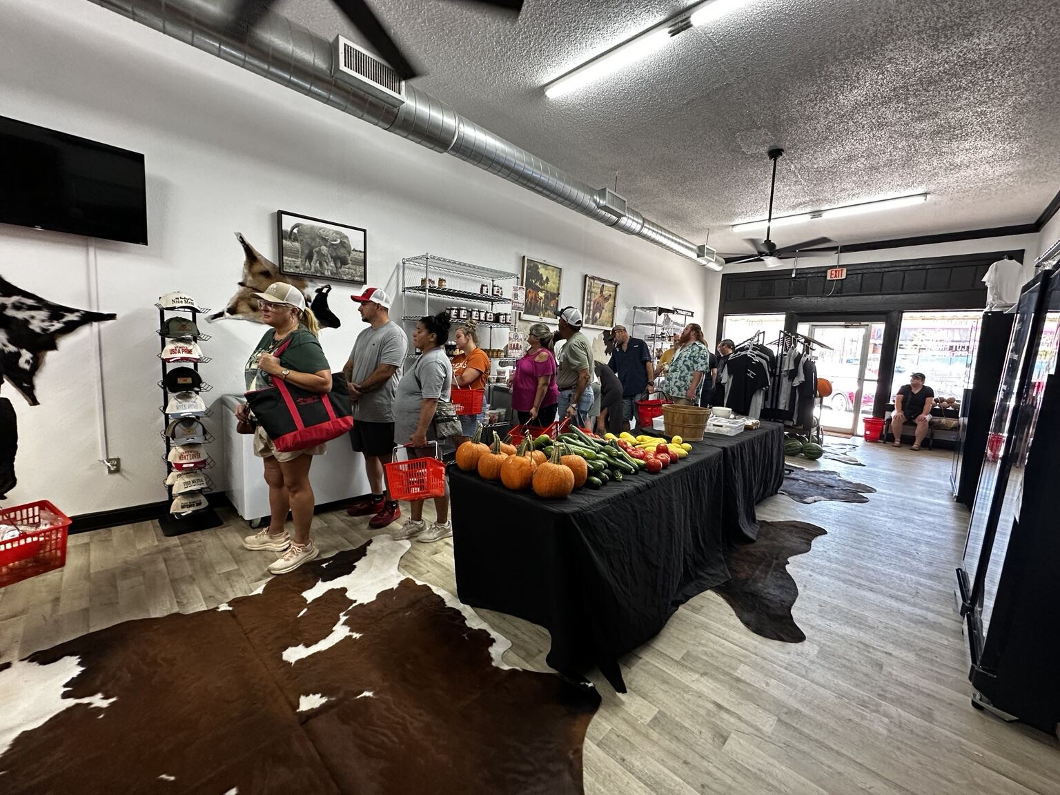 Customers waiting inside The Butchers of Hill County