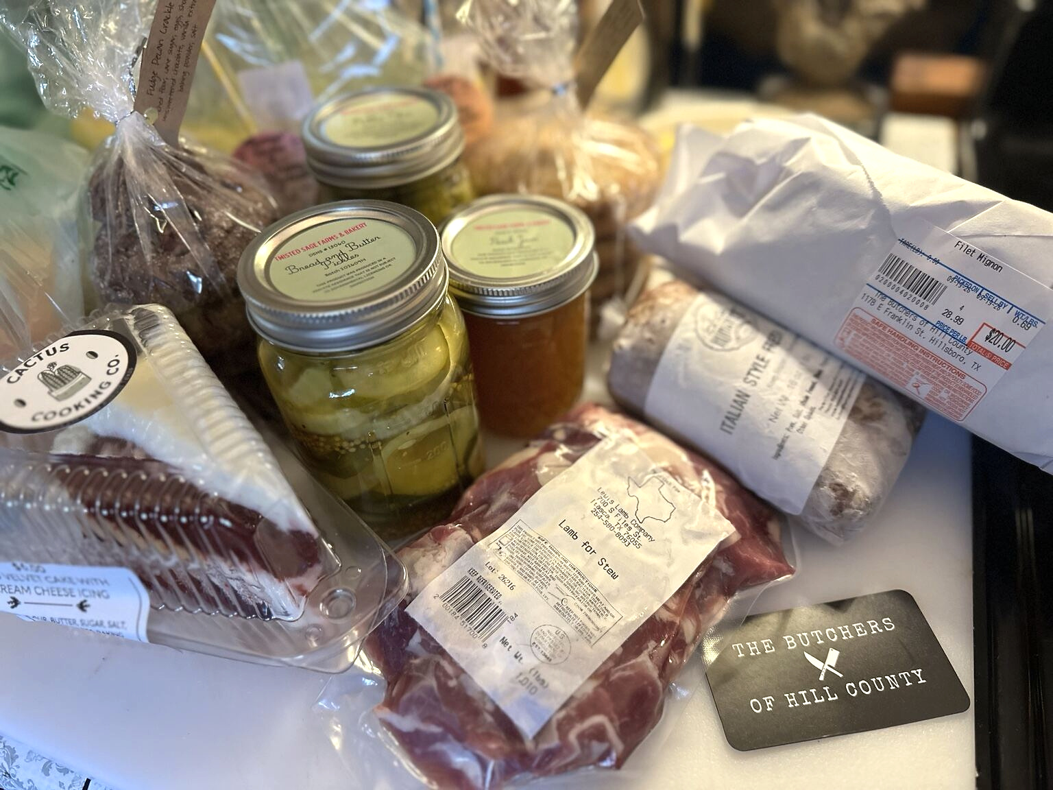 Meat, pickles, honey and baked goods from Hill County businesses