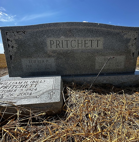 Pritchett family grave at Vaughan Cemetery