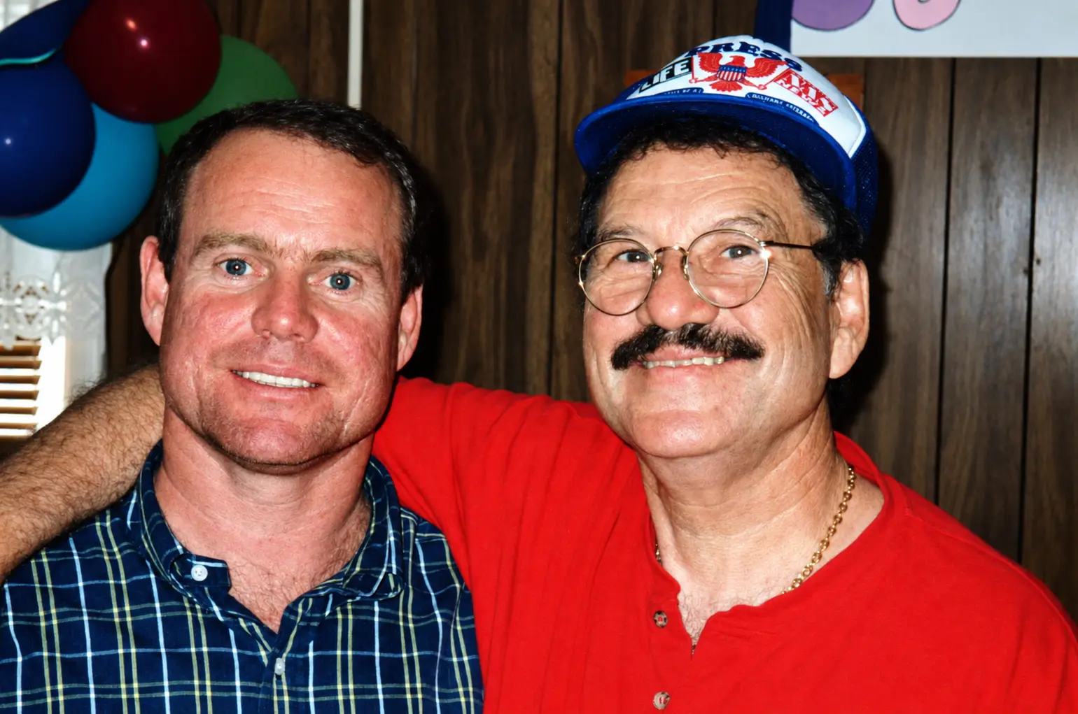 Perry Wayne Hollingsworth at left beside Papa Bill at right
