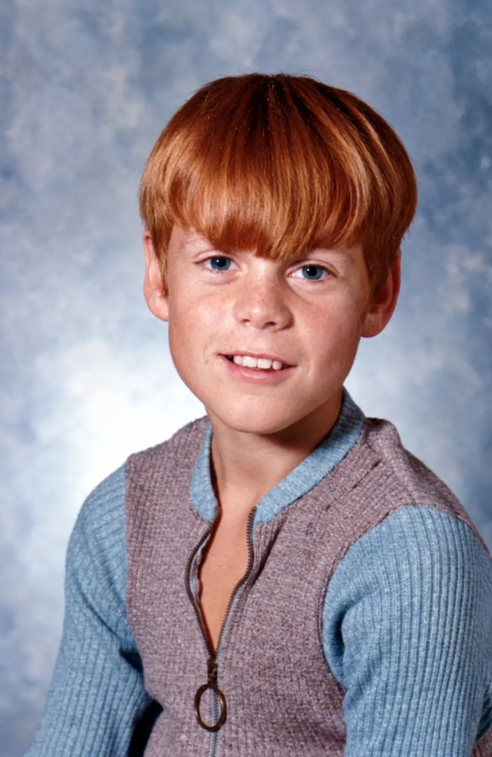 Perry Wayne Hollingsworth as a school-age boy in a color portrait