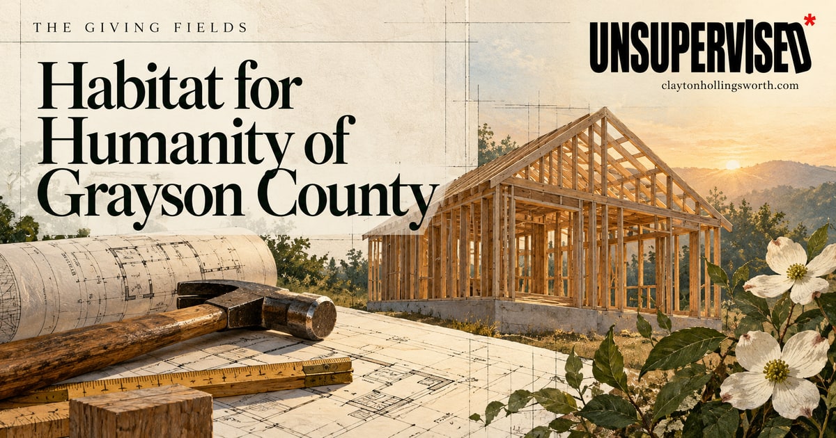 Habitat for Humanity of Grayson County — UNSUPERVISED*. Custom conceptual editorial artwork.